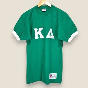 Vintage Kappa Delta KD Greek Sorority T Shirt Green Cotton Small Eagle USA Made